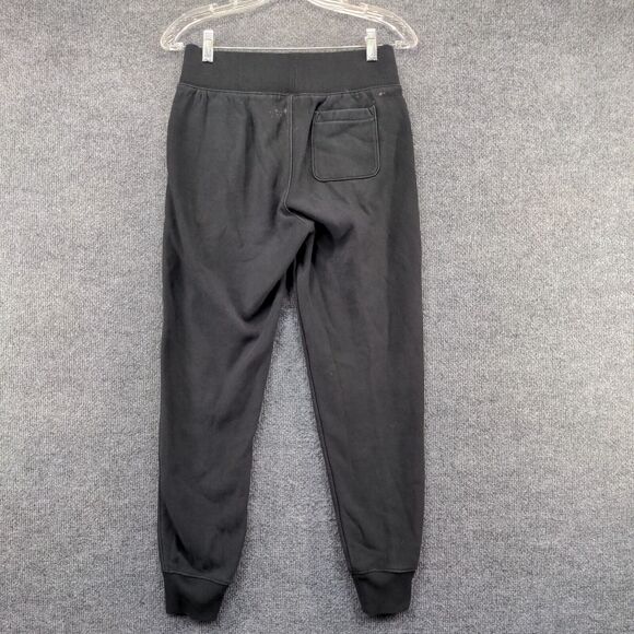 Champion Reverse Weave Mens Spell Out Jogger Pants S Black Wide Band Vintage - Picture 6 of 14